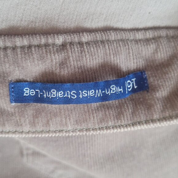 Talbots Womens High-Waist Straight-Leg Corduroy Pants Brown Size 16 - Picture 4 of 4